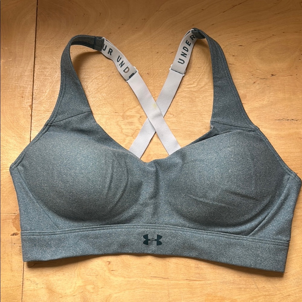 🧡4/$20🧡 Under Armour Bluish Gray Sports Bra with Racerback - PLEASE READ